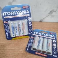 ราคา ถ่านชาร์จ Toriyama 1.2V Ni-MH 1200mAh ขนาด AA แพ็ค 4 ก้อน (29663475866)