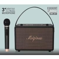 ราคา ลำโพงพกพาบลูทูธ MN-201 เบสหนัก ( แถมไมค์ลอย 1 ตัว) (22473266358)