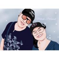 ราคา รูปวาดการ์ตูนเป็นของขวัญ รับวาดรูปใส่กรอบราคาถูก ของขวัญวันเกิด (8652087275)