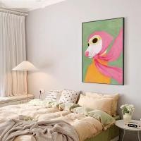 ราคา [ฮาบีธี] การปรับแต่งการสนับสนุน 丨 โดปามีน สนุกผ้าพันคอสีชมพูเย็นสุนัขศิลปะโปสเตอร์ภาพวาดตกแต่งที่ติดตั้งแขวนภาพวาดแกน (27143846985)