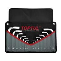 ราคา GPAQ1401 ชุดประแจแอลหกเลี่ยม 14ชิ้น TOPTUL 14PCS Short Type Hex Key Wrench Set (25771911246)