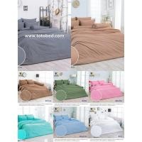 ราคา TOTOแท้ครบเซ็ต ผ้าปูที่นอน +ผ้านวมหนา ผืนใหญ่ 5 /6 ฟุต โตโต้ สีพื้น (42875131925)