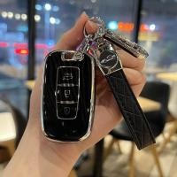 ราคา ฝาครอบกุญแจรถยนต์ Hyundai เคสกุญแจ Hyundai เหมาะสําหรับ Hyundai Elantra/Tucson/Santa Fe/ix35 (49603797514)