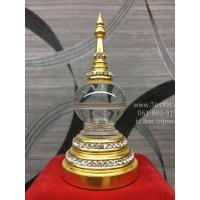 ราคา เจดีย์ใส่พระธาตุ ผอบใส่พระธาตุ (ไซส์ใหญ่) ที่ใส่พระธาตุ ผอบ เนื้ออคิลิคใส มียอด ติดเพชร ปิดทอง (2006981637)