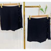 ราคา [Used] ครั้งเดียว สีดำ กางเกงกระโปรง ผ้าลินิน Stradivarius แท้ Size EUR34 สีดำ (25880097053)