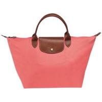 ราคา New Longchamp le Pliage size M หูสั้น สีชมพู Corail (25209238)