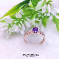 ราคา RP005 แหวนพลอยอเมทิสต์แท้ ( Natural Amethyst ) ตัวเรือนเงินแท้925 ชุบทองคำขาว,ชุบทอง,ชุบพิงค์โกลด์ งานสั่งทำ (19890432240)