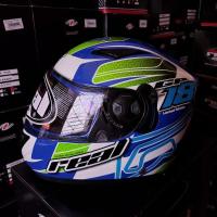 ราคา หมวกกันน็อค REAL BRAVO GP น้ำเงิน/เขียว (8361367283)