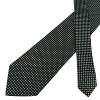 ราคา เนคไท Hugo Boss Silk Black Geometric Italy เนคไทแบรนด์เนม ของแท้ (43861630431)
