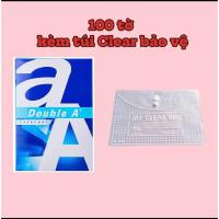 ราคา ชุดกระดาษ A4 DoubleA THICK-WHITE-SMOOTH 100 แผ่น (แถมถุงป้องกัน myclear เมื่อซื้อกระดาษ A5 หรือ A4 100 แผ่น) (43658030269)