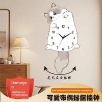ราคา นาฬิกาติดผนังเรืองแสง นาฬิกาติดผนัง น่ารักสไตล์ใหม่ คนโง่ แมวที่เรียบง่ายแกว่งนาฬิกาการ์ตูนห้องนั่งเล่นตกแต่งบ้านนาฬิกาสร้างสรรค์แขวนผนังปิดเสียง (52905099417)