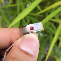 ราคา แหวนเงินประดับทับทิมพม่า (1509521035)