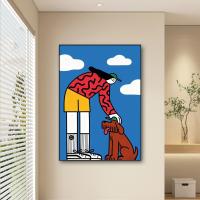 ราคา พร้อมกรอบKlein ภาพวาดผ้าใบสีฟ้าบทคัดย่อรูปการ์ตูนตลกภาพผนัง (44503070447)