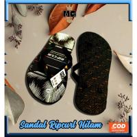ราคา Hitam Casual Leaf Motif Flip Flops ยางยืด / RIP CURL BLACK (18465835432)