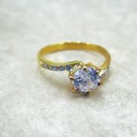 ราคา M03 แหวนทองคำแท้ 90% มือสองราคาถูก (หลุดจำนำค่ะ) เบอร์ 53 หัวแหวนเป็นเพชร CZ (926979293)