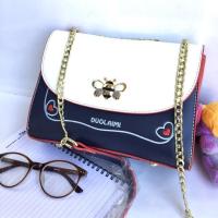 ราคา ส่งฟรี#326 Duolaimi กระเป๋าสะพายข้างผึ้ง ฐาน9นิ้ว สายยาวปรับสั้นยาวได้ งานสวยพรีเมี่ยม (4825496177)