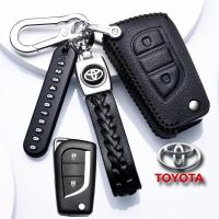 ราคา Toyota fortuner innova หนังกุญแจรถ keychian ป้องกันกุญแจรถกระเป๋าผิวสําหรับ Toyota vellfire chr estima vellfire altis Hilux Corolla avensis Prado รถ Acce (54403590506)