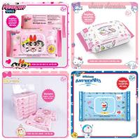 ราคา ทิชชู่เปียกคิตตี้ ทิชชู่เปียกโดเรมี ทิชชู่เปียก kitty Dorami Powerpuff Girls (1 แพ็ค 6 ห่อ ) (15681416469)