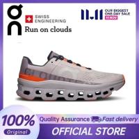 ราคา 【Authentic】On Running Cloud Monster Grey Purple Unisex Low Cut Sneakers (26883428440)