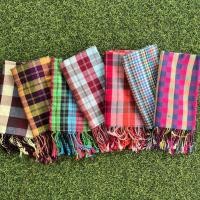 ราคา ผ้าพันคอลายผ้าขาวม้าหมักโคลน สีสวย เนื้อผ้านุ่ม ไม่ระคายเคือง คละลาย (43569438198)