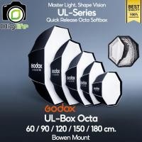 ราคา Godox Softbox UL-BOX Octa 60, 90, 120, 150, 180 cm. Quick Release Octa Softbox With Grid - Bowen Mount - Digilife (40677422288)