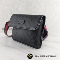 ราคา Gucci GG Belt Bag In Supreme Canvas And Black Leather Trim With Trademark มือสอง ก่อนสั่งซื้อทักแชท (26471658195)