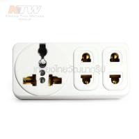 ราคา DATA อะแดปเตอร์ หัวแปลงปลั๊กไฟ เต้ารับอเนกประสงค์ DATA รุ่น DP6 2 ขาแบน 3 ขา 1 ช่อง + 2 ขา 2 ช่องคู่ 10A รองรับไฟ 2000W (18119709595)