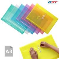 ราคา ซองพลาสติก ผูกเชือก ขนาด A3 แนวนอน ขยายข้าง แฟ้มกระเป๋าซองตาไก่ ผลิตจากพลาสติกกันน้ำ/ A3-006 (42473063839)