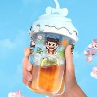 ราคา ปลีก/ส่ง ขวดน้ำใส่น้ำ แก้วน้ำลายการ์ตูน น่ารัก กระบอกใส่เครื่องดื่ม ขนาด400ML (44364427125)