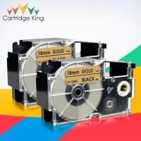 ราคา 2PCS 18mm XR-18GD Labeling Tape Black on Gold Strong Compatible Ribbon for Casio KL-G2 KL-120 KL-130 KL-200 KL-7000 (17049151763)
