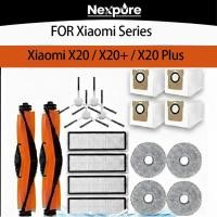 ราคา สําหรับ Xiaomi X20 / X20+ / X20 Plus / X20 Max เครื่องดูดฝุ่นหุ่นยนต์ชุดอุปกรณ์เสริม – แปรงหลัก + แปรงด้านข้าง + ตัวกรอง HEPA + แผ่นซับ + ถุงเก็บฝุ่น (48250944788)