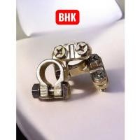 ราคา ขั้วแบต ขั้วแบตเตอรี่ทองเหลือง ขั้วบวก ขั้วลบ ยี่ห้อ BHK ขั้วแบตเตอรี่รถยนต์ และยางครอบขั้ว ขายเป็นคู่ (54551638152)