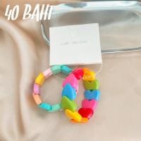 ราคา **พร้อมส่งจากร้านในไทย** Forever21 กำไลหัวใจน่ารักมาก Y2K สุดๆ คัลเลอร์ฟูลต้องจัด มันยืดได้ฟรีไซส์จ้าราคา40 บาท/ เซต (19589699938)