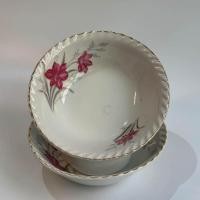 ราคา ชามโบราณ ลายดอกไม้ ขอบทอง สภาพดี ของโบราณ สะสม (53252383776)