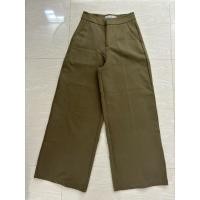 ราคา กางเกงเอวสูงขาบาน สีเขียวขี้ม้า (26200991510)