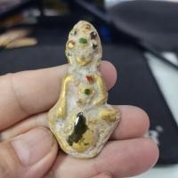 ราคา พระดอยไซเนื้อชินทอง ติดเม็ดพระธาตุ กรุดอยไซ (27091357562)