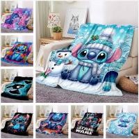 ราคา ผ้าห่มกันหนาวผ้าสักหลาดพิมพ์ลายการ์ตูน Disney Lilo & Stitch ผ้าห่มโฟร์ซีซั่นสําหรับเตียงโซฟาห้องนั่งเล่นผ้าห่มปิกนิกสําหรับเดินทางตุ๊กตา Gift-c (24897809943)