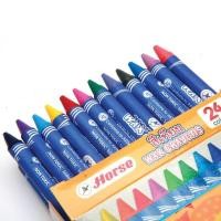 ราคา DIY✏️ ️พร้อมส่ง️(ยกโหล12ชุด) Horse สีเทียน ไร้สารพิษ 24สี ขนาดธรรมดาและจัมโบ้ ตราม้า สีเทียน สีเทียนจัมโบ้ สีเทียน24 (41104186834)
