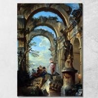 ราคา Figures Amongst The Ruins With Sybil Giovanni Paolo Pannini, gpp8 ภาพพิมพ์บนผ้าใบแคนวาส (42455009530)
