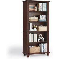 ราคา ชั้นวางหนังสือวอลนัทสูง 70 ชั้น,ชั้นวางหนังสือไม้ 5 ชั้นพร้อมชั้นวางแบบปรับได้และขาไม้,ตู้หนังสือบ้านไร่ยืนฟรี W (51455430114)