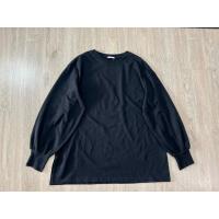 ราคา เสื้อยืดแขนพองยาวสีดำ แบรนด์ GU ผ้าฝ้าย 60% โพลีเอสเตอร์ 40% size XL (41157328009)