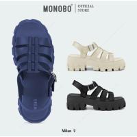 ราคา (size 8) Monobo รองเท้ารัดข้อรองเท้าแฟชั่นส้นแบนรุ่น Milan 2 (25951916347)