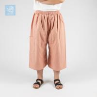 ราคา สีชมพูนู้ด (ความยาว 3 แบบ) กางเกงเล กางเกงสะดอ กางเกงขาก๋วย ผ้าฝ้าย เอวยางยืด (9141711562)