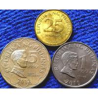 ราคา เหรียญ​หมุนเวียน​ ฟิลิปปินส์​ Philippines​ ชุด​ 25 Sentimo,1,5 Piso, ใช้แล้ว, #156 (13912759292)