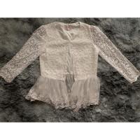ราคา เสื้อคลุม ลูกไม้สีขาว แต่งชายระบาย (10989733408)