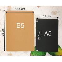 ราคา สมุดเส้นกริด สมุดปกกระดาษสีน้ำตาล ปกสีดำ ขนาด B5, A5 (7318851241)