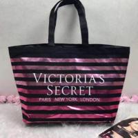 ราคา Victoria's Secret Pink Metallic Ombre Striped Tote Bag (277366048)