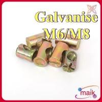 ราคา น็อตค้อน M6M8 เฟอร์นิเจอร์ตู้หนังสือสกรูเตียงอุปกรณ์เสริมเตียงเด็กน็อตรูแนวนอนหัวค้อนน็อตค้อน[maik] (46103904832)