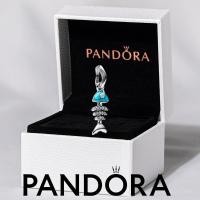 ราคา จี้สร้อยข้อมือ Pandora สไตล์ Fishbone Dangle Charm จากเครื่องประดับเงินแท้ S925 ลาย Turquoise รหัส 793894 (46655566157)