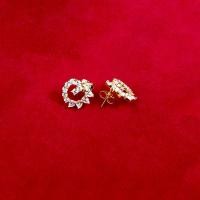 ราคา ต่างหูพลอยขาวเคลือบทองชุบ (23847681614)